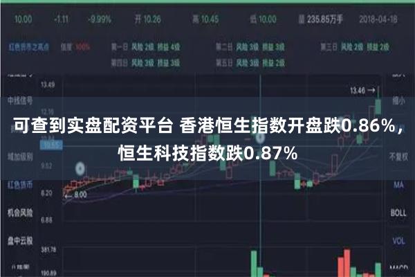 可查到实盘配资平台 香港恒生指数开盘跌0.86%，恒生科技指数跌0.87%