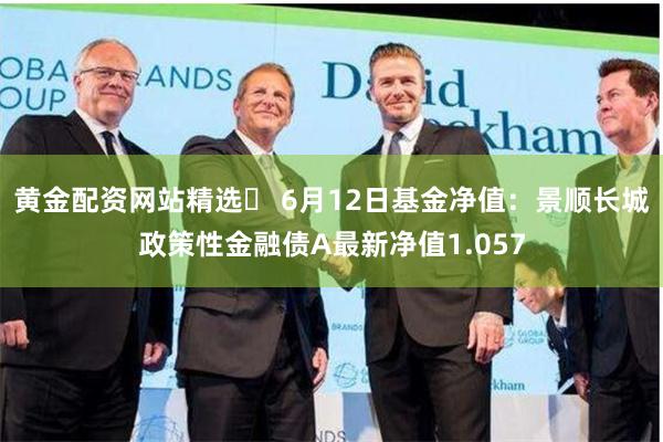 黄金配资网站精选 6月12日基金净值:景顺长城政策性金融债A最新净值1.057
