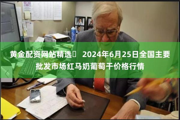 黄金配资网站精选 2024年6月25日全国主要批发市场红马奶葡萄干价格行情