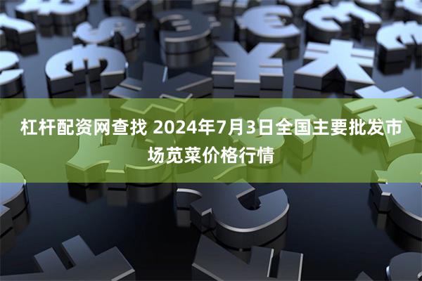 杠杆配资网查找 2024年7月3日全国主要批发市场苋菜价格行情