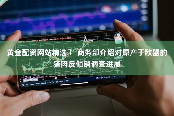 黄金配资网站精选 商务部介绍对原产于欧盟的猪肉反倾销调查进展
