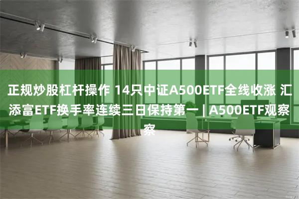 正规炒股杠杆操作 14只中证A500ETF全线收涨 汇添富ETF换手率连续三日保持第一 | A500ETF观察