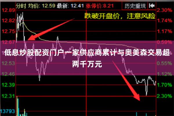 低息炒股配资门户一家供应商累计与奥美森交易超两千万元